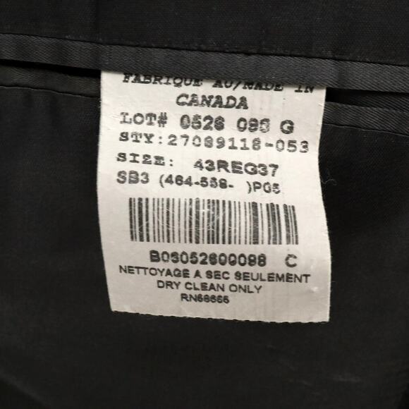 Arnold Brant Sport Coat Mens 43R Wool Cashmere Charcoal Gray Plaid Jacket - Picture 4 of 16